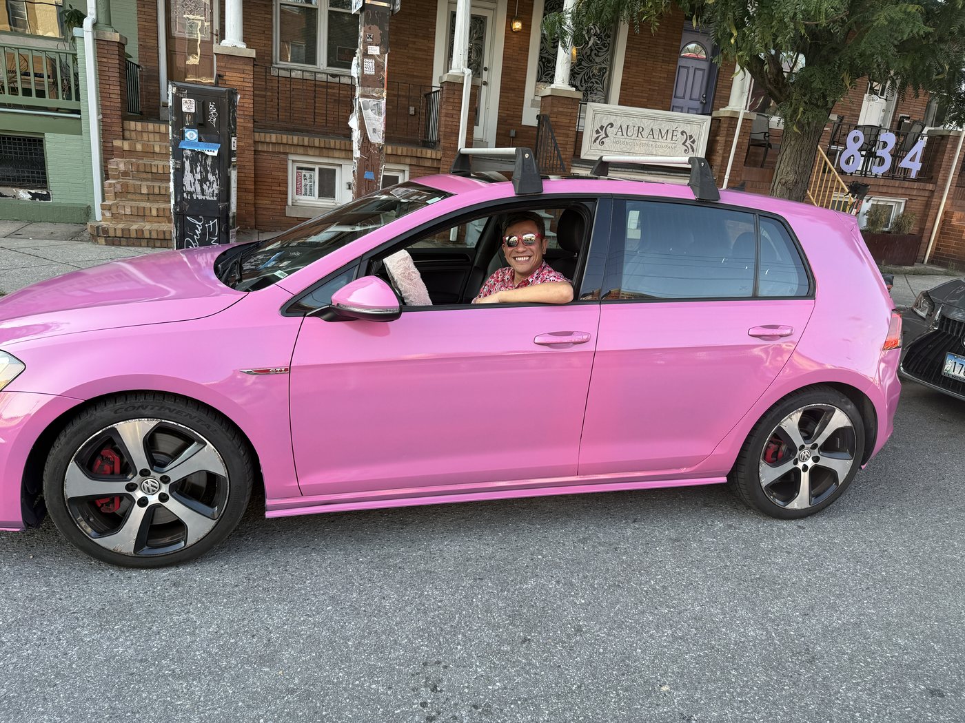 Side profile of Yong’s Interstellar Pink GTI